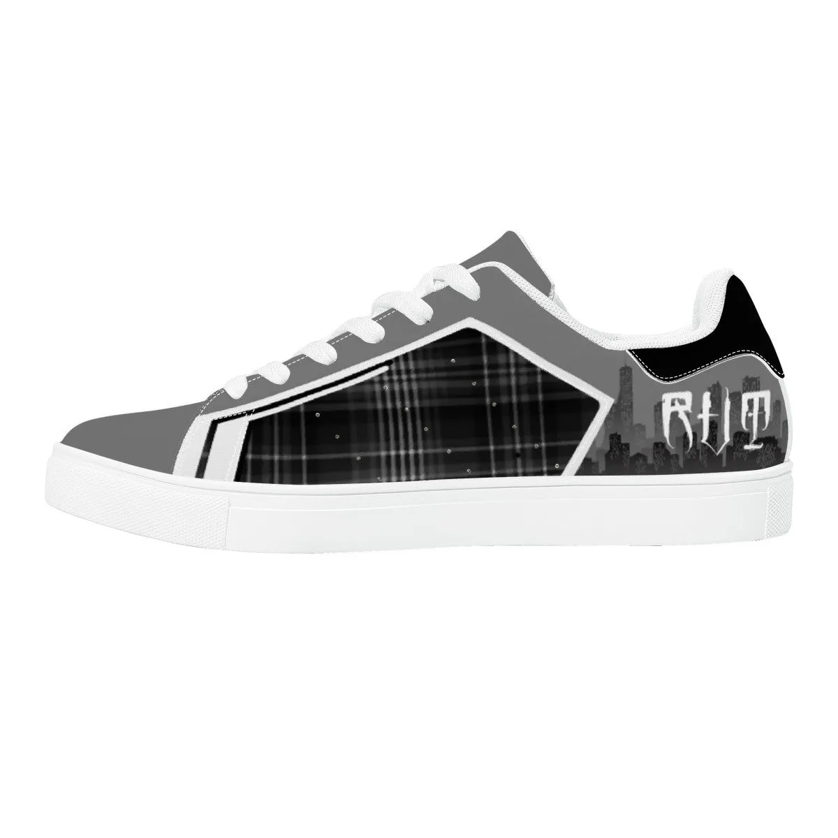 RVT Low-Top Synthetic Leather Sneakers - Skyline Plaid