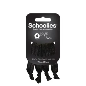 Schoolies Soft Ties 4pc - Wicked Black