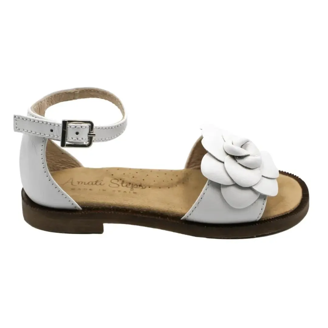 Seraphina- White Leather Sandals