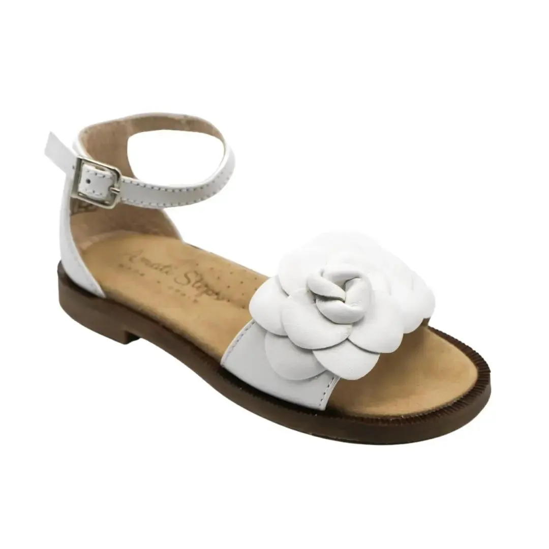 Seraphina- White Leather Sandals