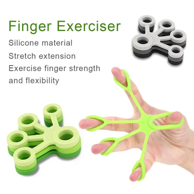 Silicone Finger Trainer Device Fan-shaped Pull Ring(Light Green)