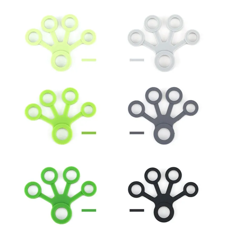 Silicone Finger Trainer Device Fan-shaped Pull Ring(Light Green)