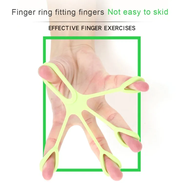 Silicone Finger Trainer Device Fan-shaped Pull Ring(Light Green)