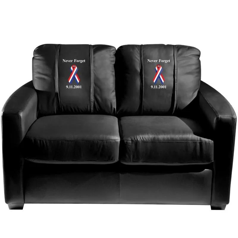 Silver Loveseat with Soccer Forward Logo Panel