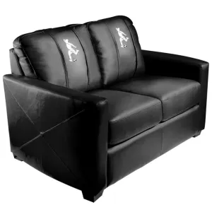 Silver Loveseat with Soccer Logo Panel