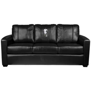 Silver Sofa with Soccer Forward Logo Panel