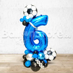 Single Number Soccer Balloon Arrangement PRE-ORDER 1DAY In Advance