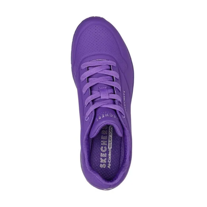 Skechers Uno Night Shades Womens Trainer - Purple LAST ONE Clearance