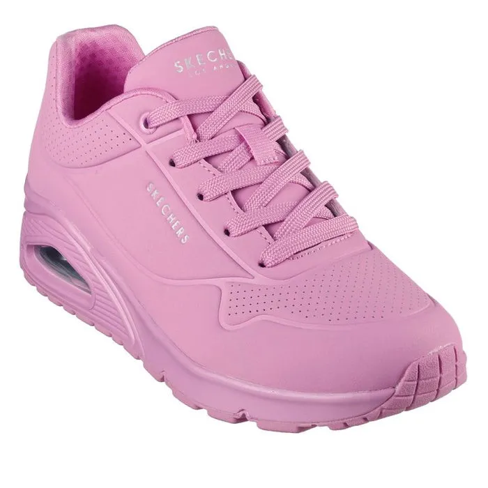 Skechers Uno Stand On Air Womens Trainer  Mono Pink Clearance LAST ONE