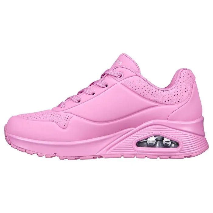 Skechers Uno Stand On Air Womens Trainer  Mono Pink Clearance LAST ONE