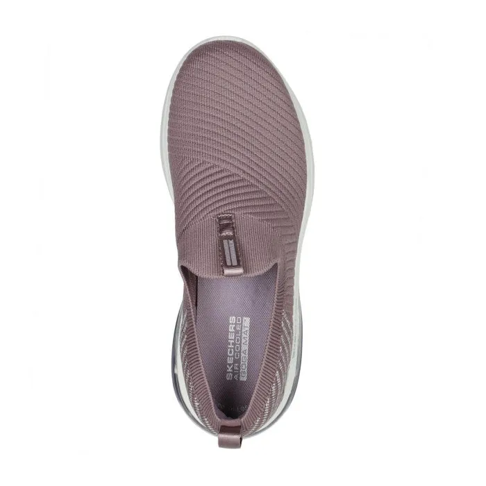 Skechers Womens Go Walk Air 2.0 Ocean Stripes Mauve Slip On