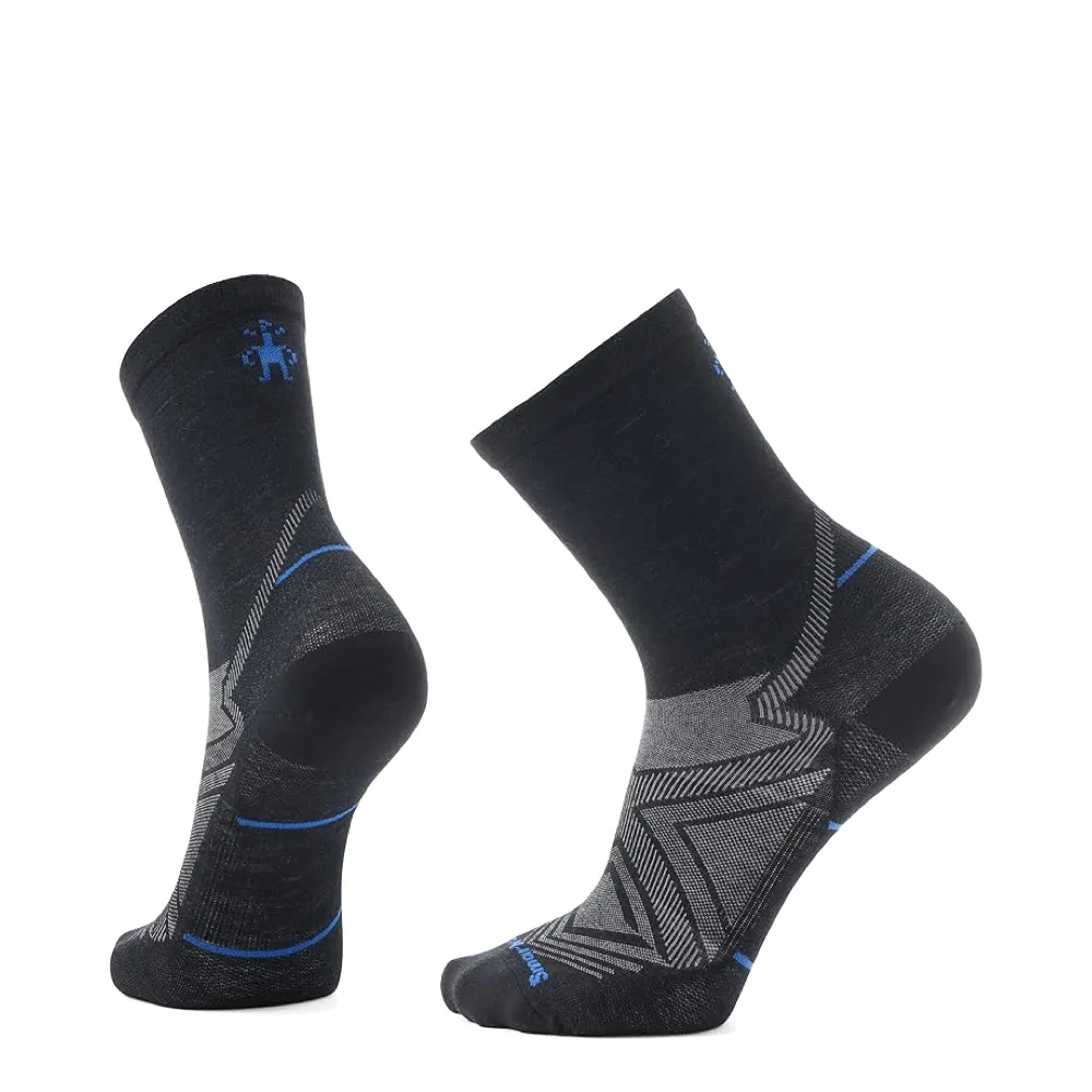 Smartwool Men's Run Mid Crew Socks in Black