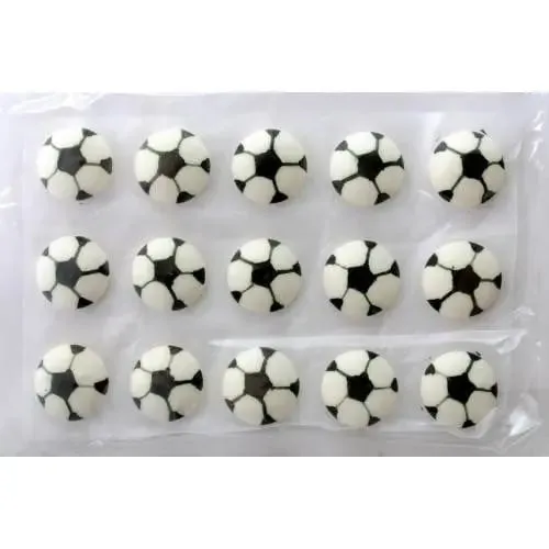 Soccer Balls Edible Cake Decorations