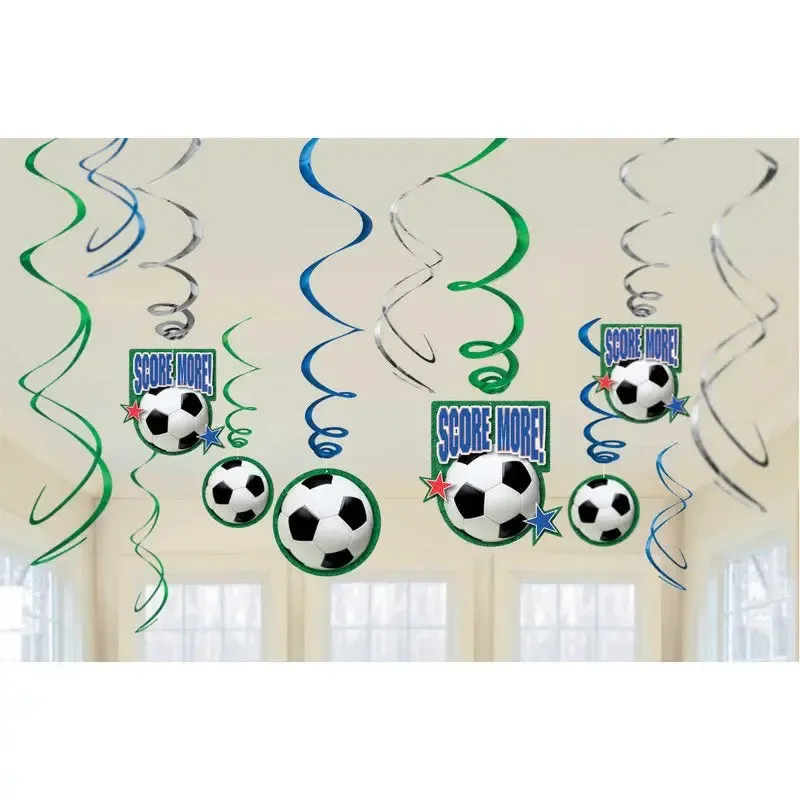 Soccer Fan Hanging Swirl Decorations