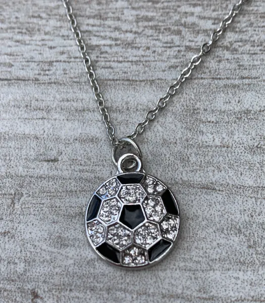 Soccer Rhinestone Ball Necklace