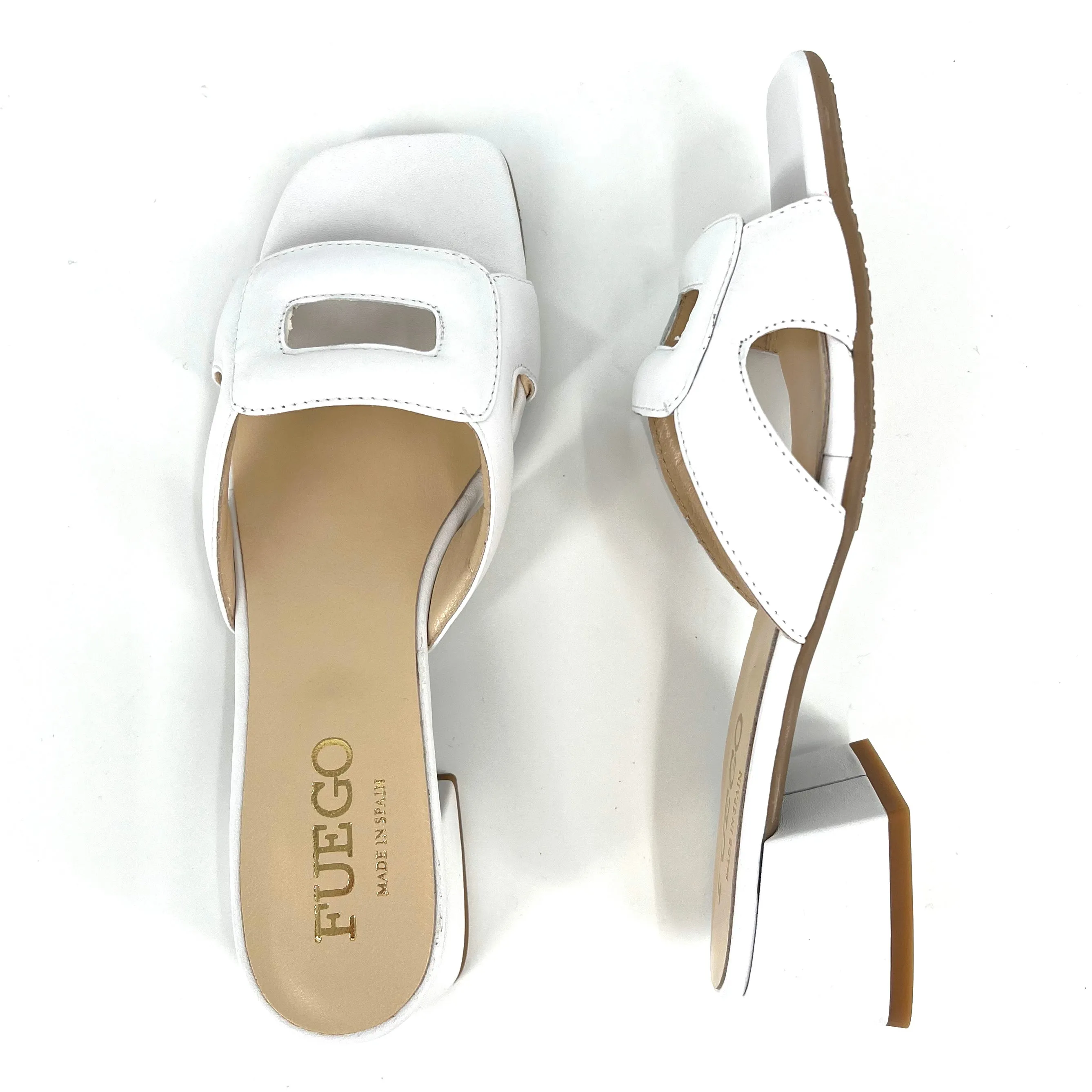 The Rectangle Slide Sandal in White