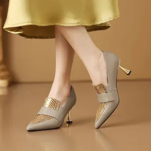 Timeless Glam Snake Pattern Pointed Toe Pumps