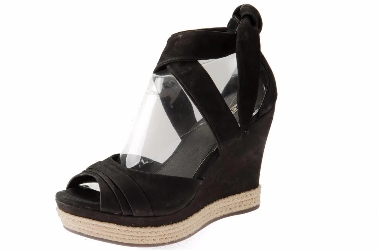 UGG LUCY BLACK WEDGES