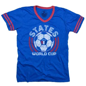 US National Soccer Team Ringer V-Neck T-Shirt