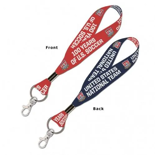 USA Soccer National Team Centennial WinCraft Sports White Blue Keychain Keystrap