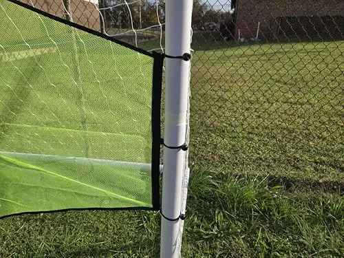 Vallerta® Soccer Goal 12x6Ft Portable Weatherproof PVC Frame with Carry Bag and SkillShot . (12'X6')