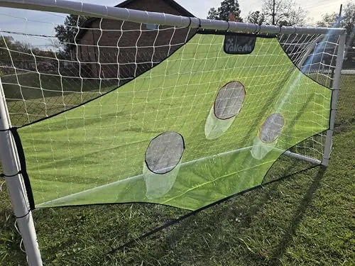 Vallerta® Soccer Goal 12x6Ft Portable Weatherproof PVC Frame with Carry Bag and SkillShot . (12'X6')