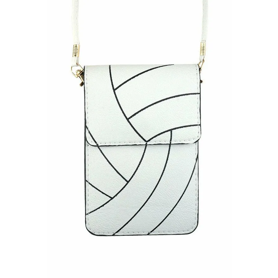 VOLLEYBALL CELL PHONE PURSE: Crossbody Purse