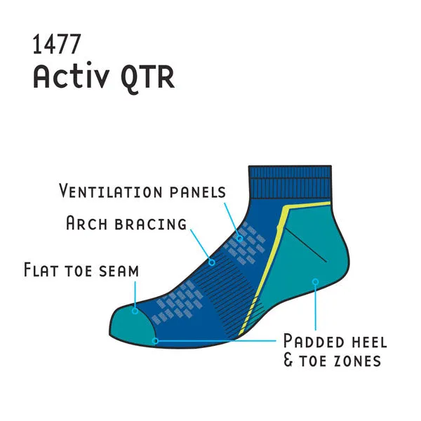 Women's Active Quarter Sock - 1477