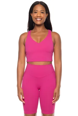 Women's Ananda Long Line Sports Bra  |  Magnolia Pink