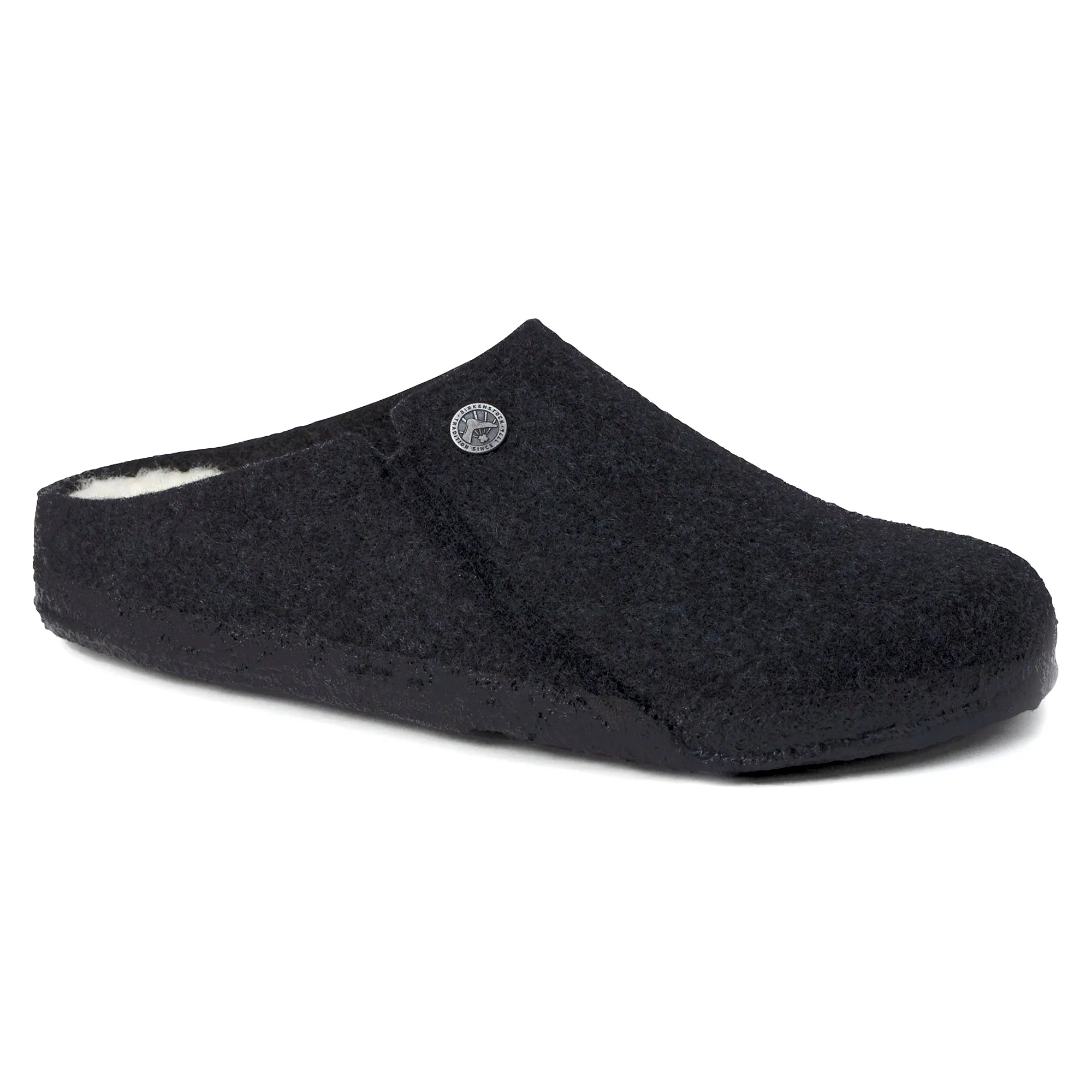 Women's Birkenstock Zermatt Shearling Wool Felt Slipper Color: Anthracite