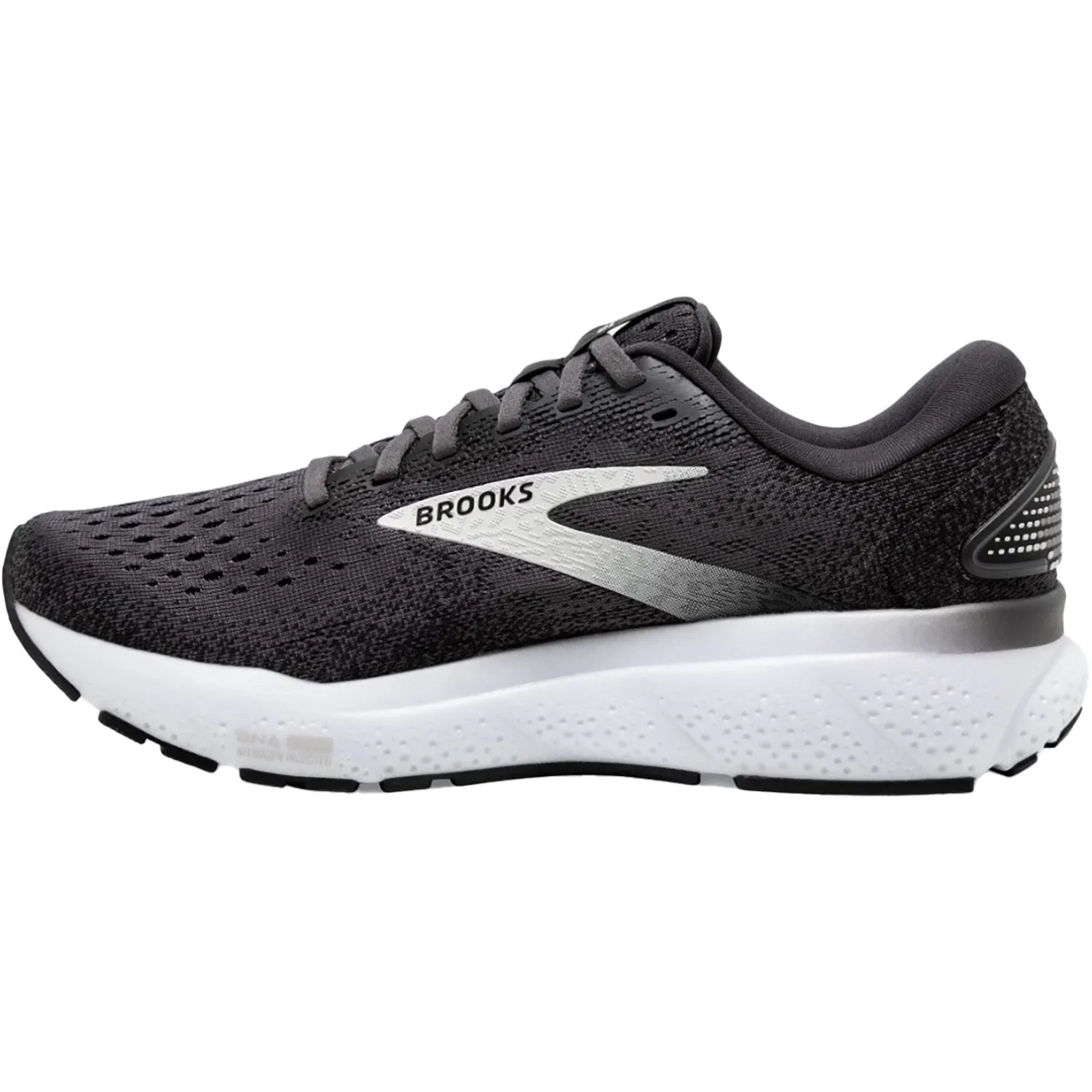 Women's Brooks Ghost 16 Black/Grey/White Mesh