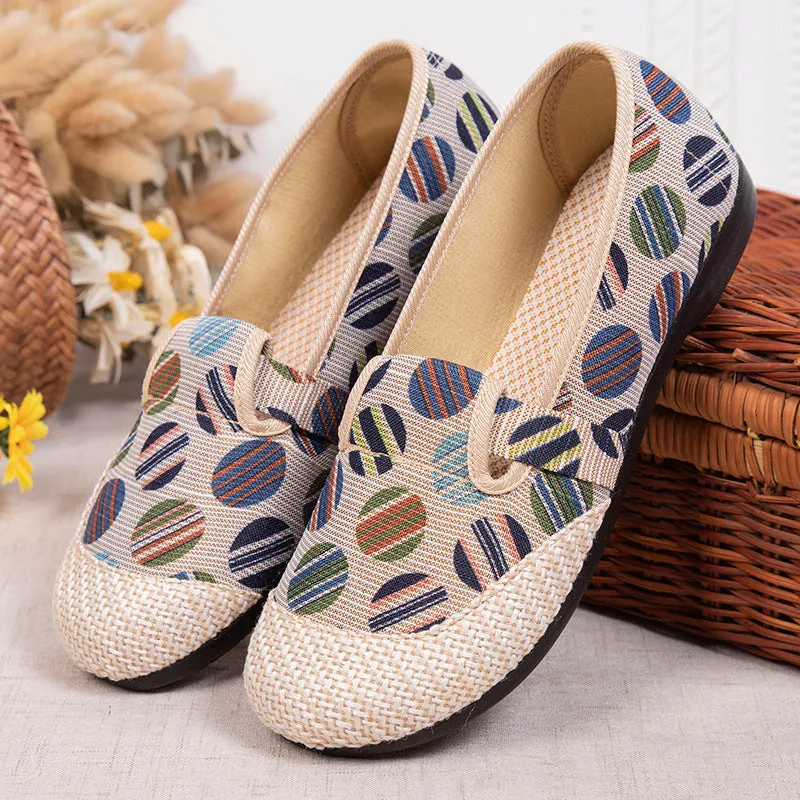 Women's Distribution Ethnic Style Old Beijing Cloth Woven Canvas Shoes