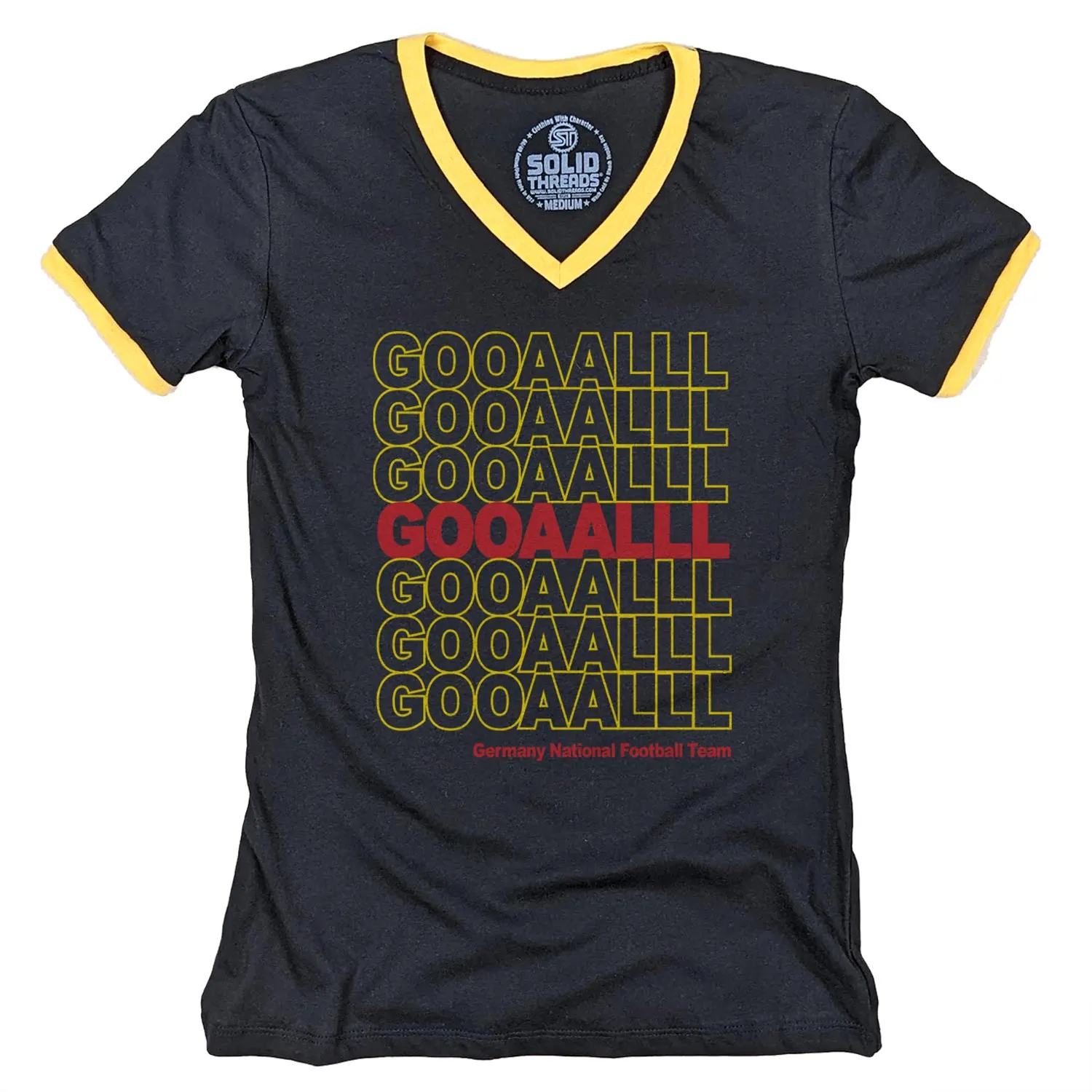 Women's Germany Soccer Gooaalll V-Neck Tee