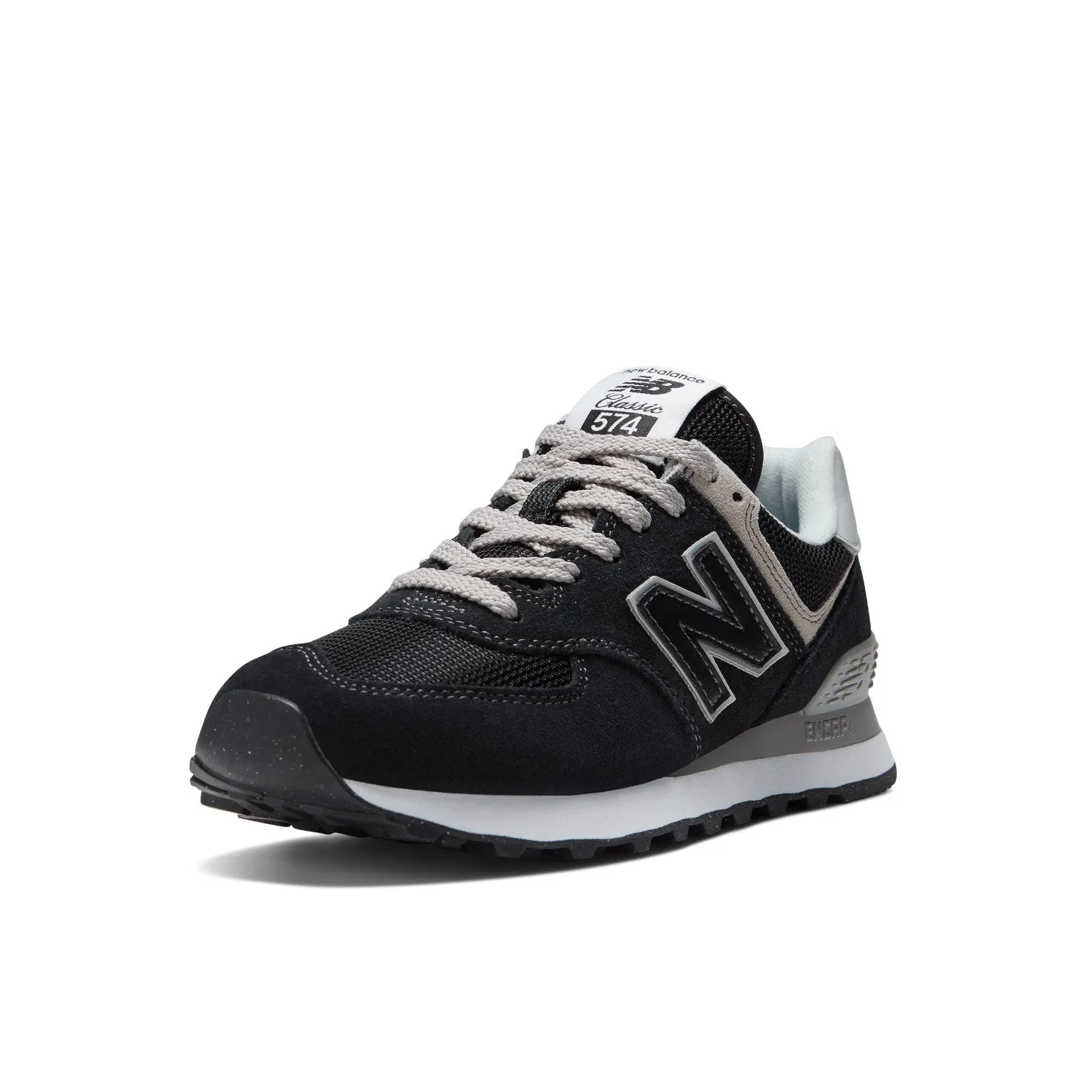 Women's New Balance 574 Core Color: Black with White