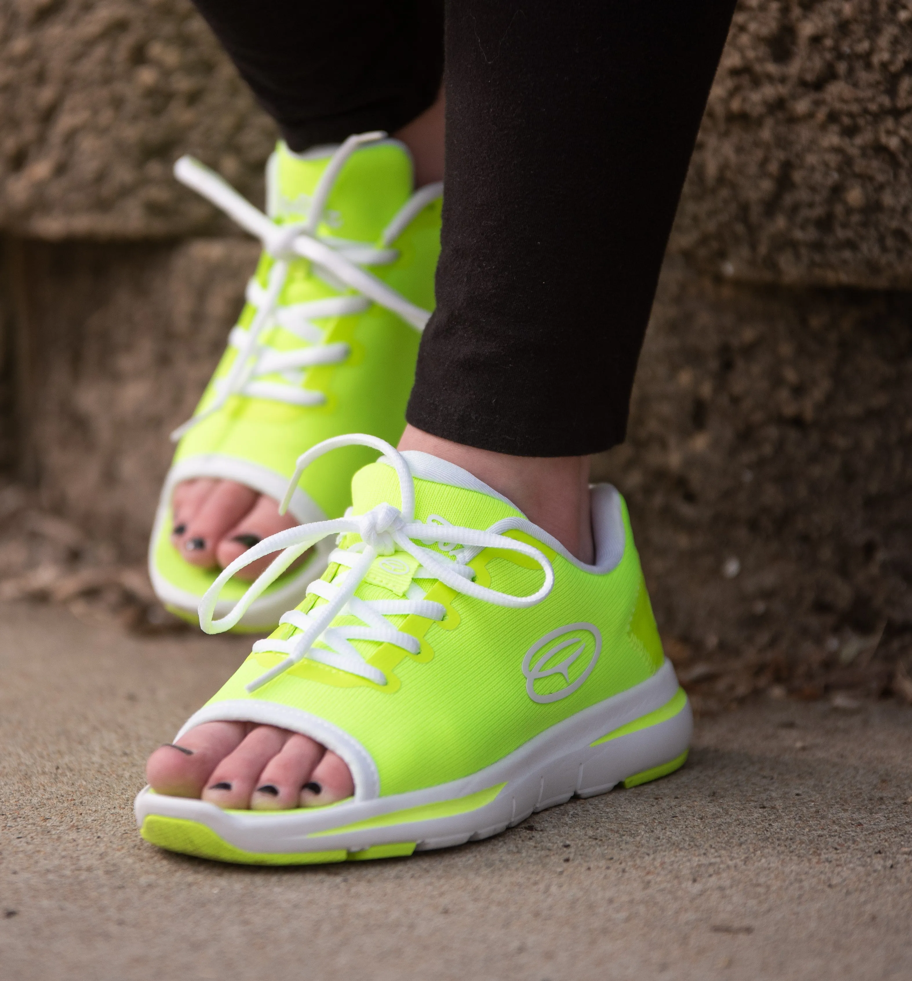 Women's Open Toe Sneaker Lime Green