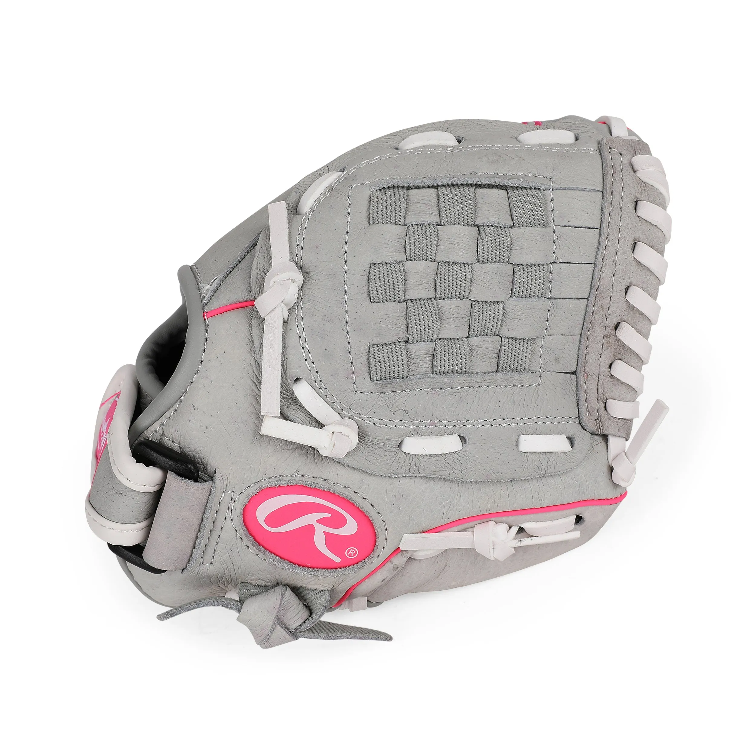 Youth Sure Catch Softball Series Fastpitch Glove, Grey/Pink